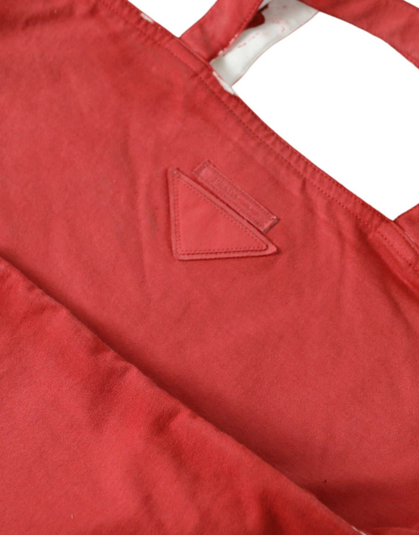 Prada Rote Jersey-Stofflogo-Schulter-Einkaufstasche – Luxus für jeden Anlass