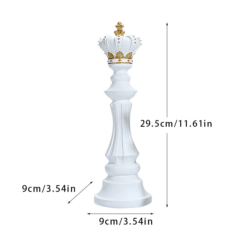 Harz Schach Figuren Ornament – König, Königin &amp; Ritter