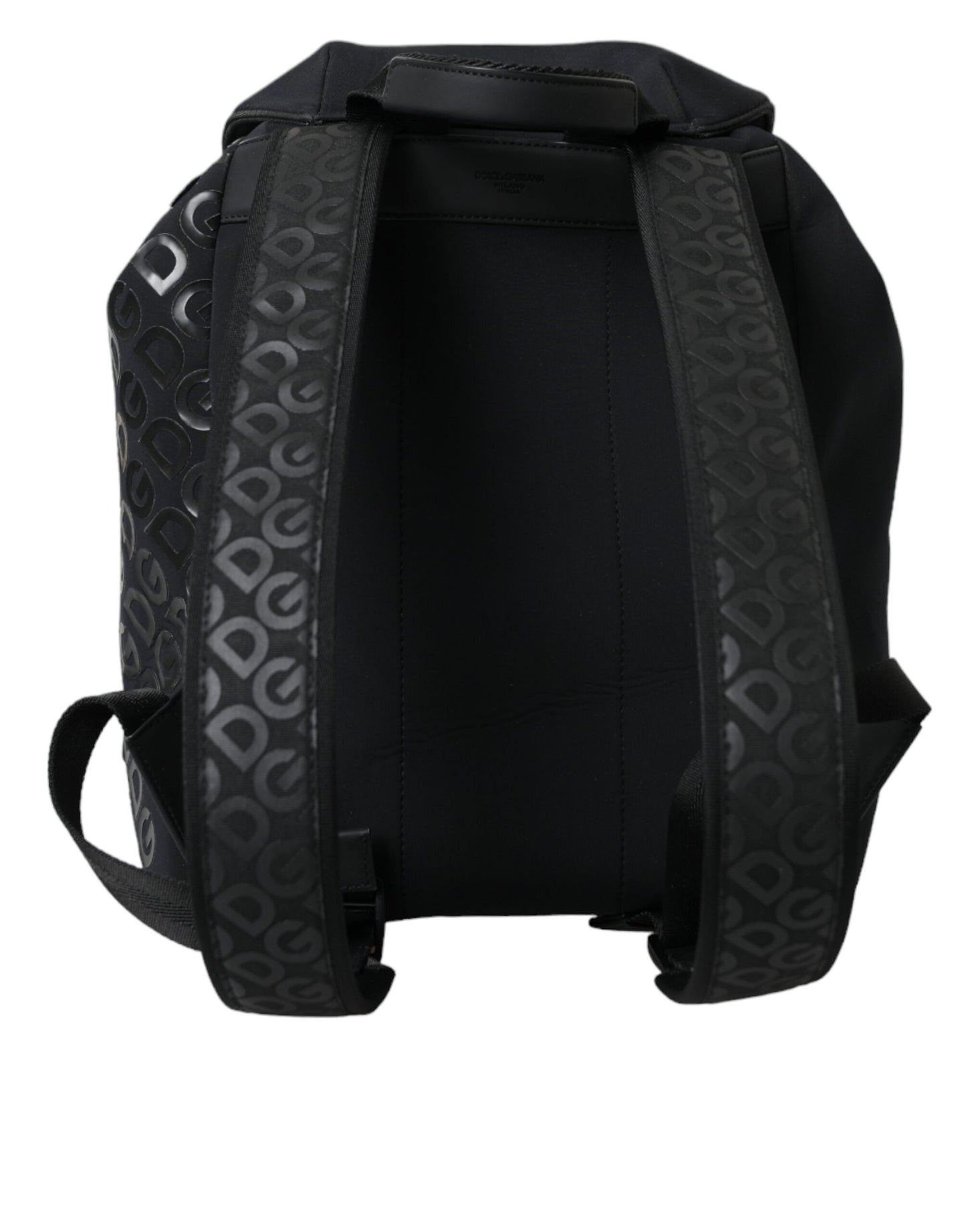 Dolce & Gabbana Schwarzer Neopren Nylon DG Logo Schulrucksack Tasche – Exklusiv und Elegant