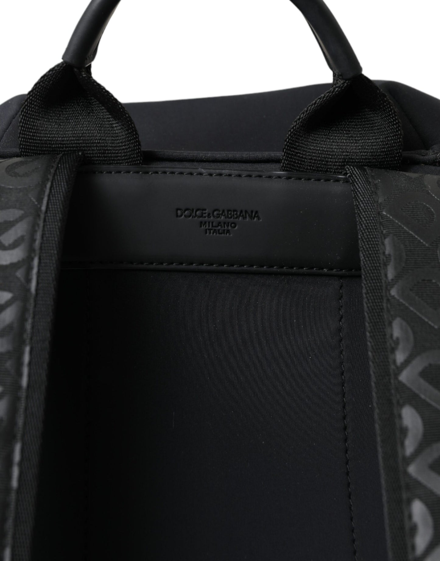 Dolce & Gabbana Schwarzer Neopren Nylon DG Logo Schulrucksack Tasche – Exklusiv und Elegant