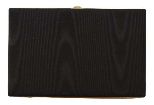 Dolce & Gabbana Miniatur-Clutch Schwarz mit Goldrahmen – Luxus Abendhandtasche