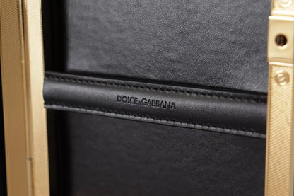 Dolce & Gabbana Miniatur-Clutch Schwarz mit Goldrahmen – Luxus Abendhandtasche