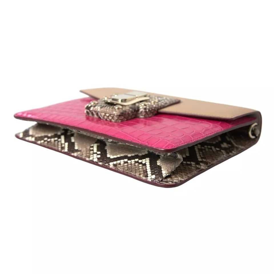 Dolce & Gabbana Multicolor Leder LUCIA Umhängetasche – Exquisite Designer-Tasche für Damen