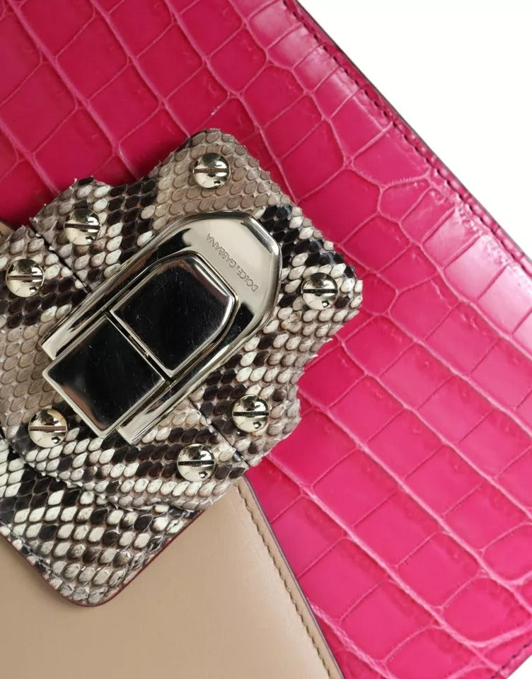 Dolce & Gabbana Multicolor Leder LUCIA Umhängetasche – Exquisite Designer-Tasche für Damen