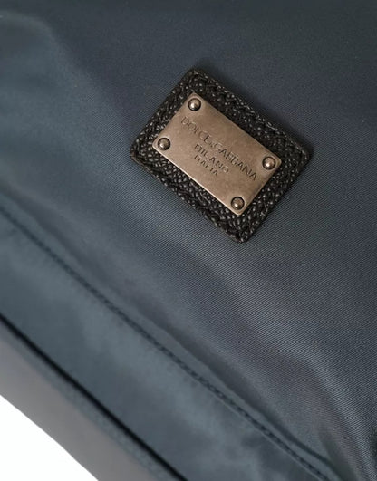 Dolce & Gabbana Blaues Nylon #DGFamily Patch Rucksack Tasche für Herren