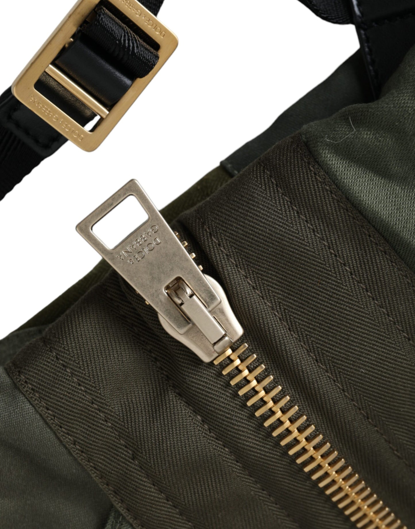 Dolce & Gabbana Militärgrüner Patchwork-Rucksack – Exklusive Designer Tasche