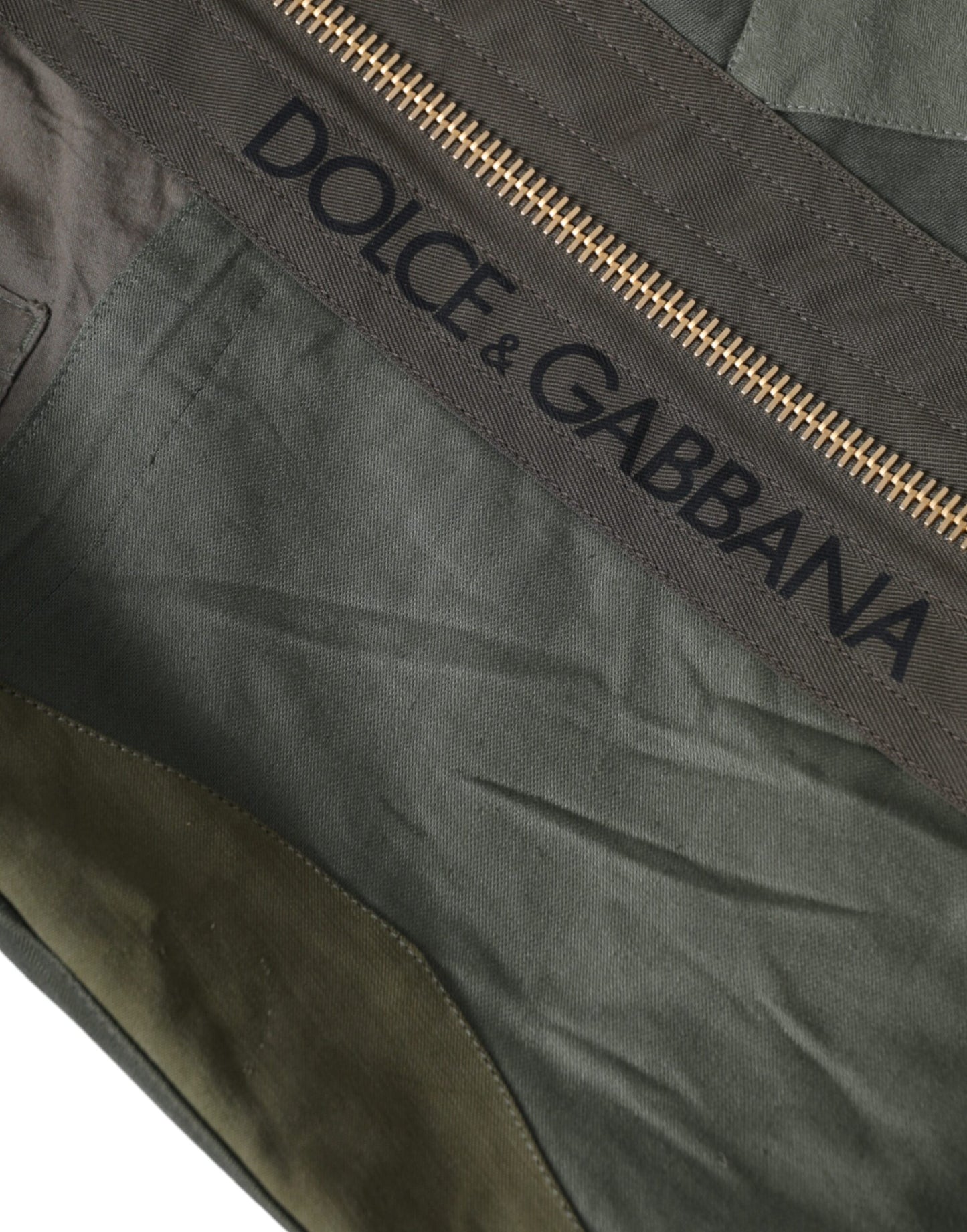 Dolce & Gabbana Militärgrüner Patchwork-Rucksack – Exklusive Designer Tasche