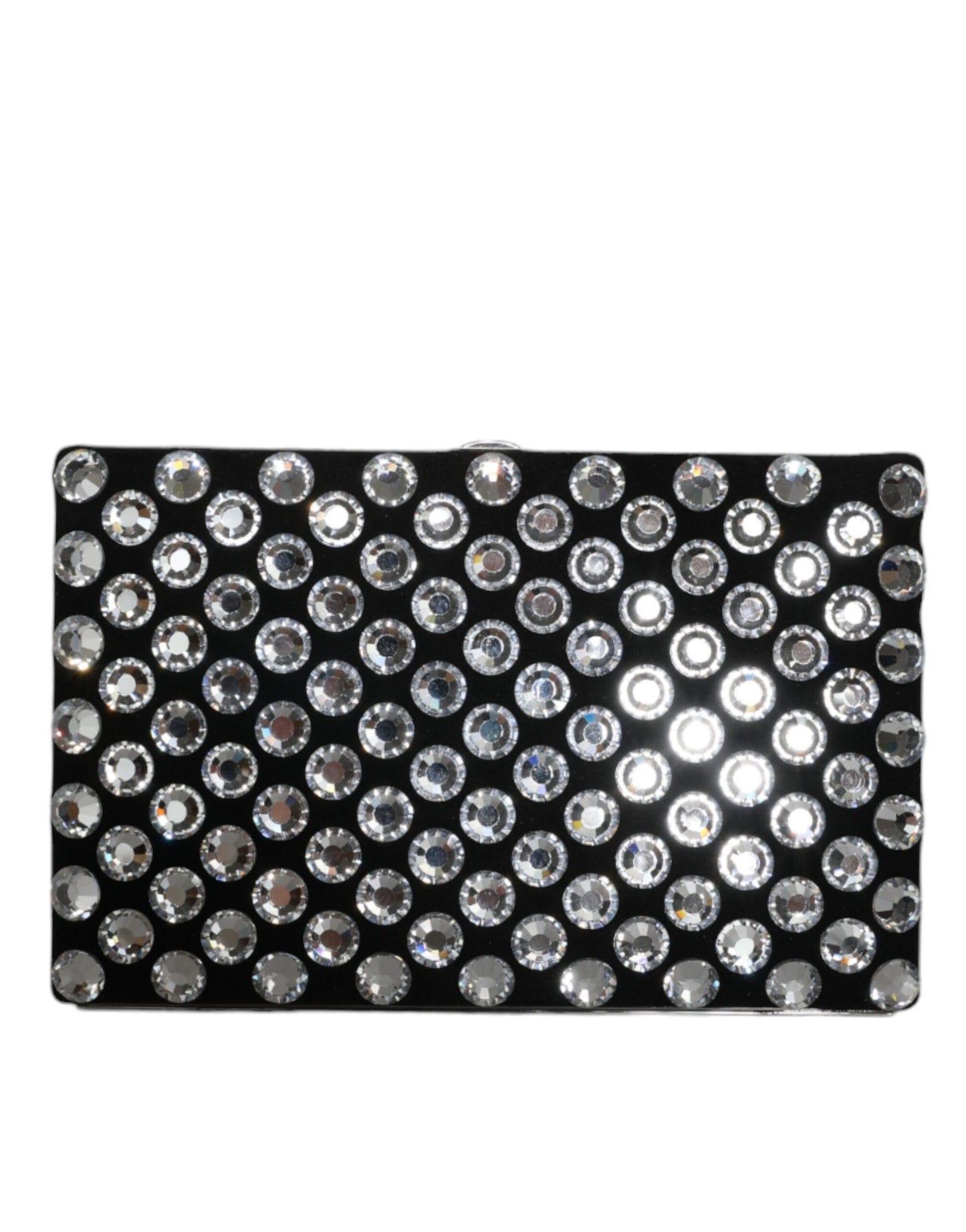 Dolce & Gabbana Schwarze Samt-Kristall-Kupplungs-Handtasche für elegante Anlässe
