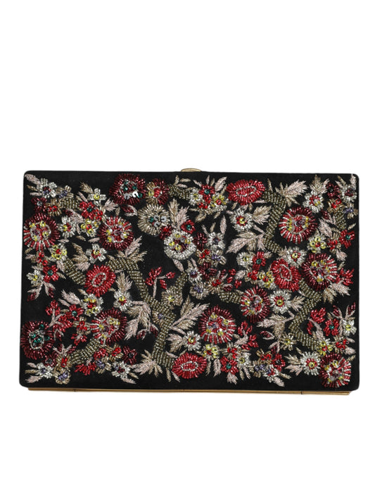 Dolce & Gabbana Multicolor Floral Gold Frame Clutch – Elegante Abendtasche für Damen