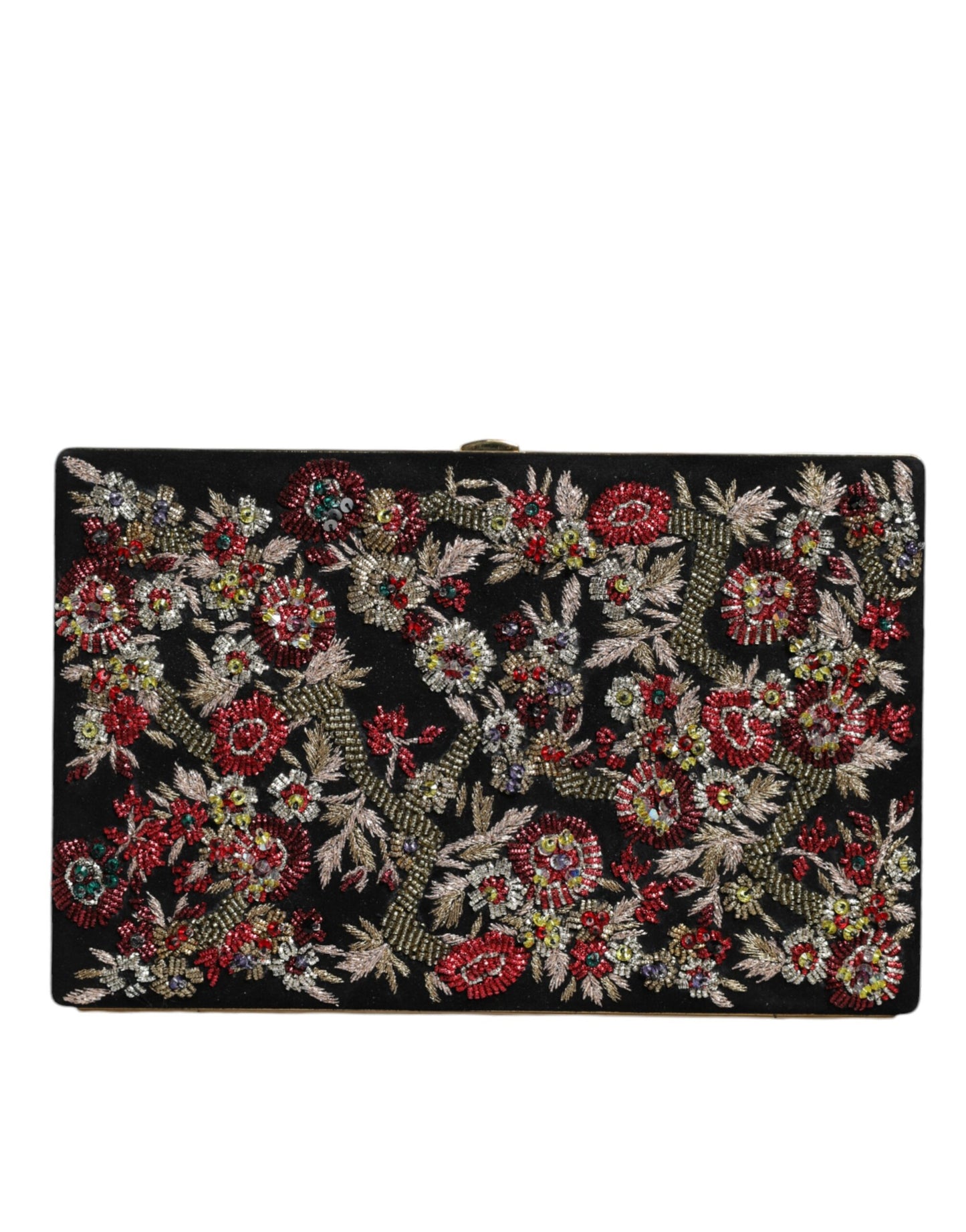 Dolce & Gabbana Multicolor Floral Gold Frame Clutch – Elegante Abendtasche für Damen