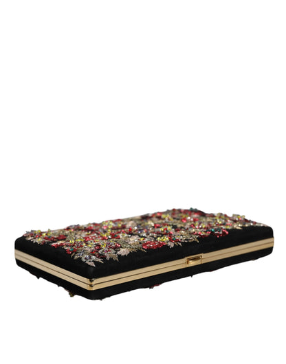 Dolce & Gabbana Multicolor Floral Gold Frame Clutch – Elegante Abendtasche für Damen