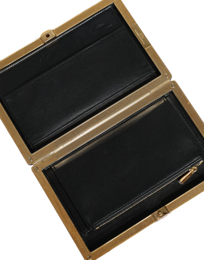Dolce & Gabbana Rot Samt Gold Rahmen Kupplung - Elegante Abendtasche