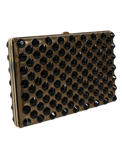 Dolce & Gabbana Gold Kristall Bifold Clutch – Elegante Abendtasche für Frauen