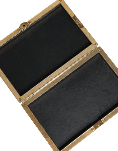 Dolce & Gabbana Gold Kristall Bifold Clutch – Elegante Abendtasche für Frauen