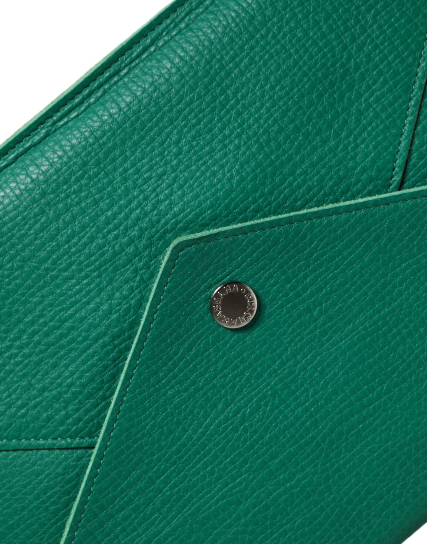 Dolce & Gabbana Grüne Lederhandtasche Clutch Mini Purse Tablet Case - Eleganz für die anspruchsvolle Frau