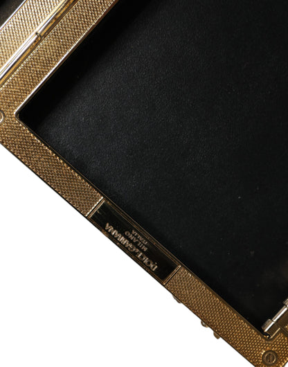Elegante Dolce & Gabbana Silberne Pailletten-Clutch für besondere Anlässe