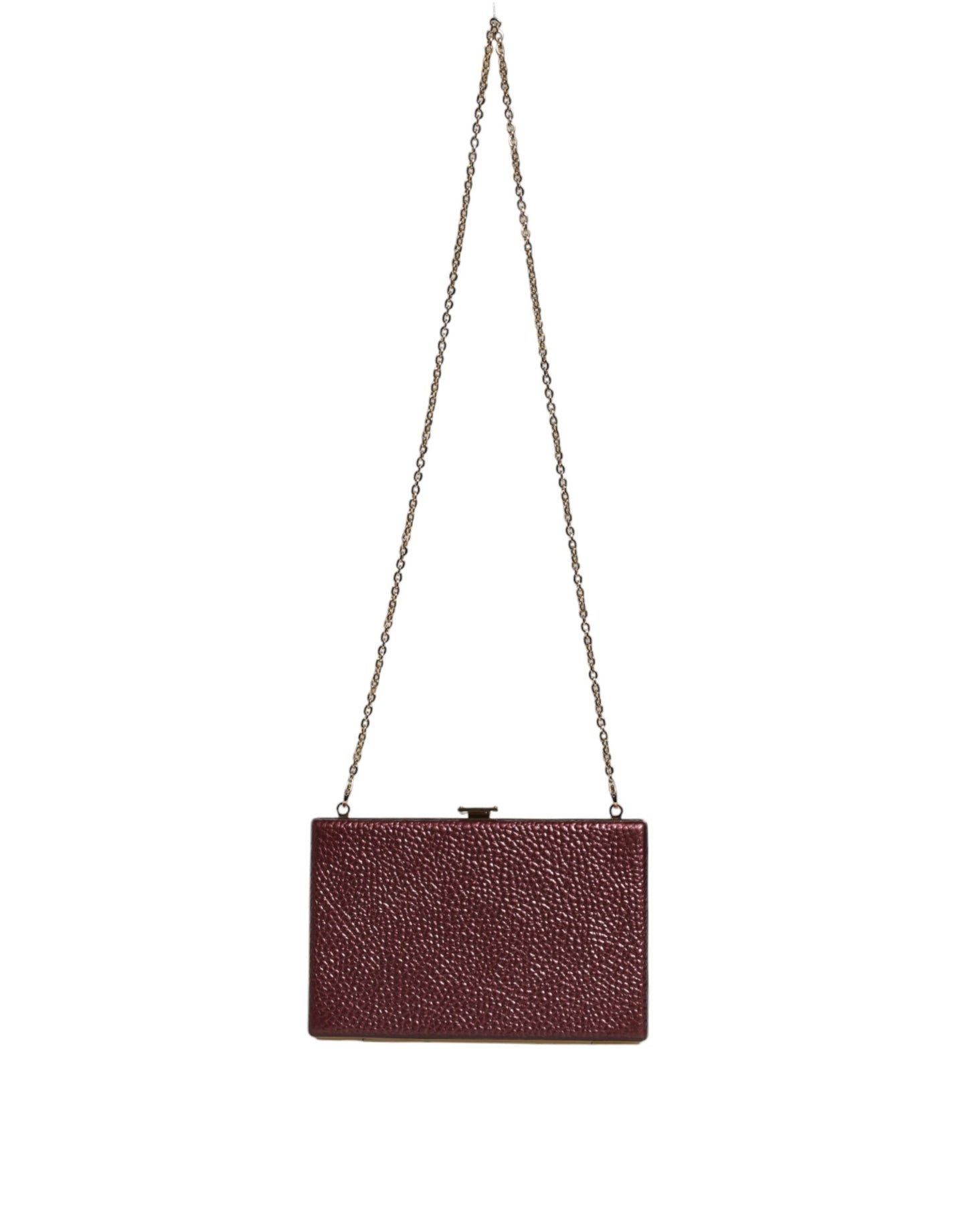 Dolce & Gabbana Maroon Leder Clutch Abend Crossbody Tasche - Eleganz für jede Gelegenheit