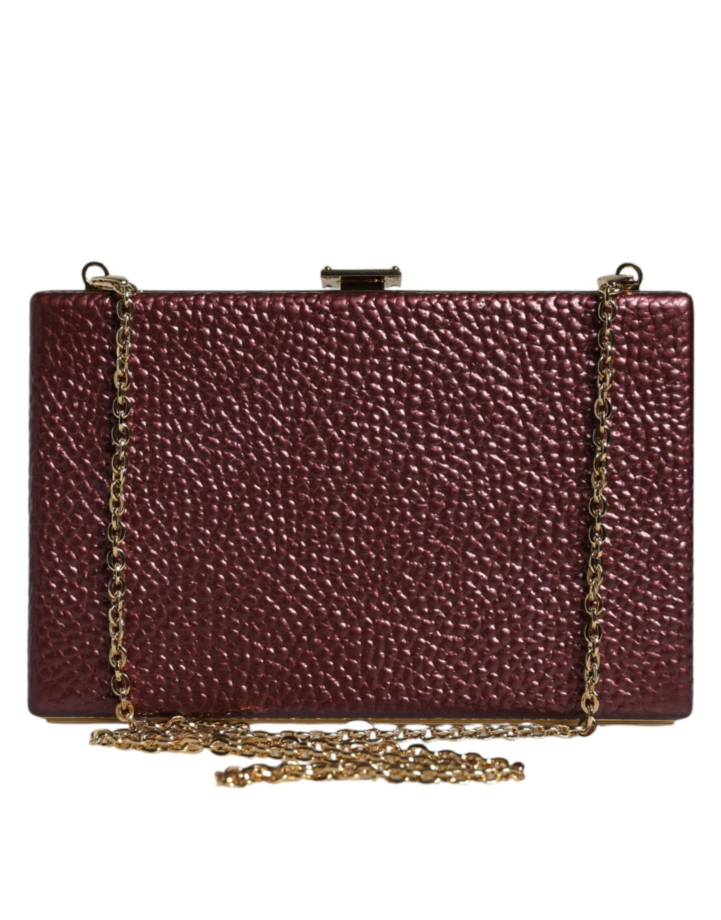 Dolce & Gabbana Maroon Leder Clutch Abend Crossbody Tasche - Eleganz für jede Gelegenheit