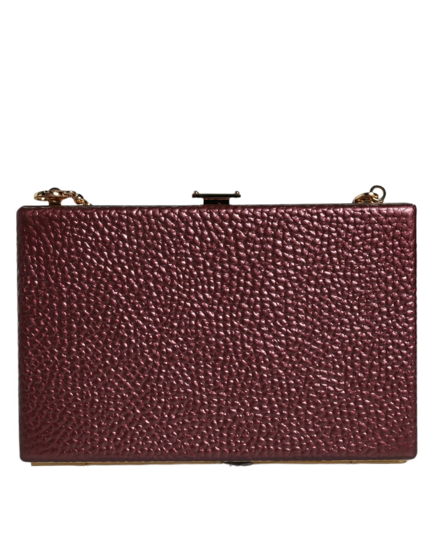 Dolce & Gabbana Maroon Leder Clutch Abend Crossbody Tasche - Eleganz für jede Gelegenheit