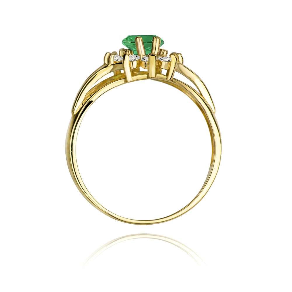 Women's Ring 585 14k Gold, Real Gemstone, Diamonds