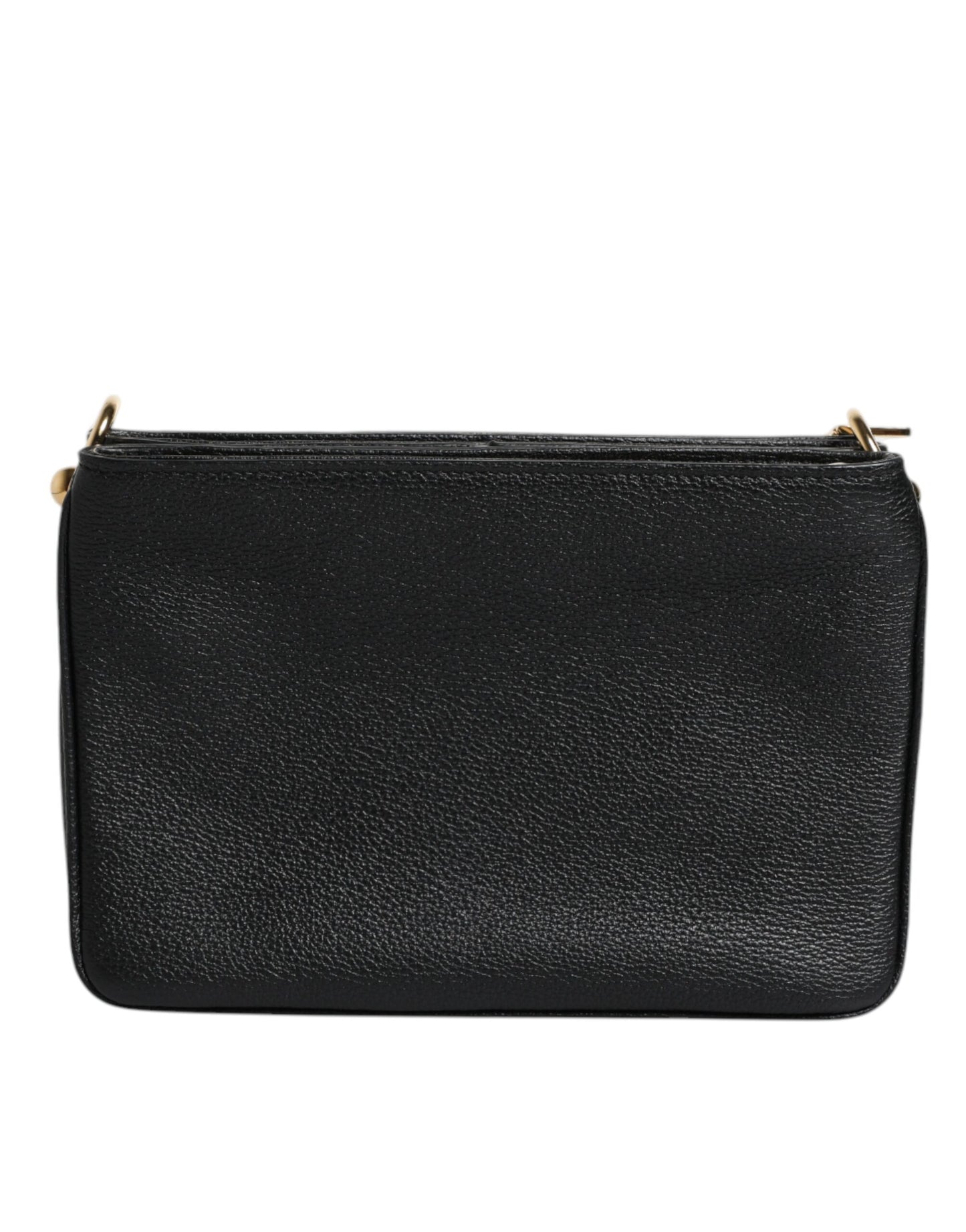 Dolce & Gabbana Schwarzes Narbenleder Clutch Bag – Exklusives Designer Accessoire