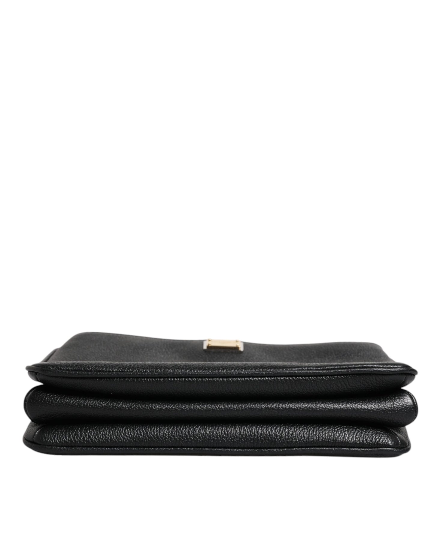 Dolce & Gabbana Schwarzes Narbenleder Clutch Bag – Exklusives Designer Accessoire