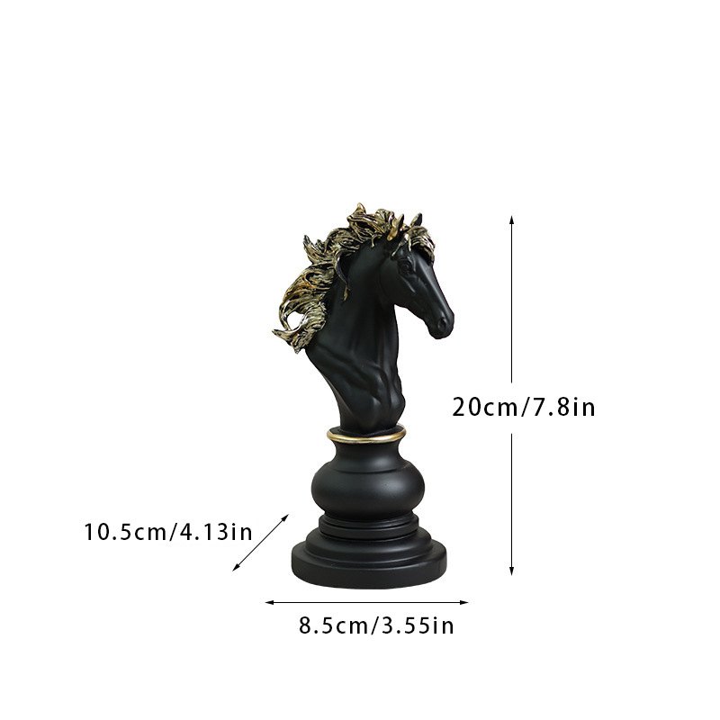 Harz Schach Figuren Ornament – König, Königin &amp; Ritter