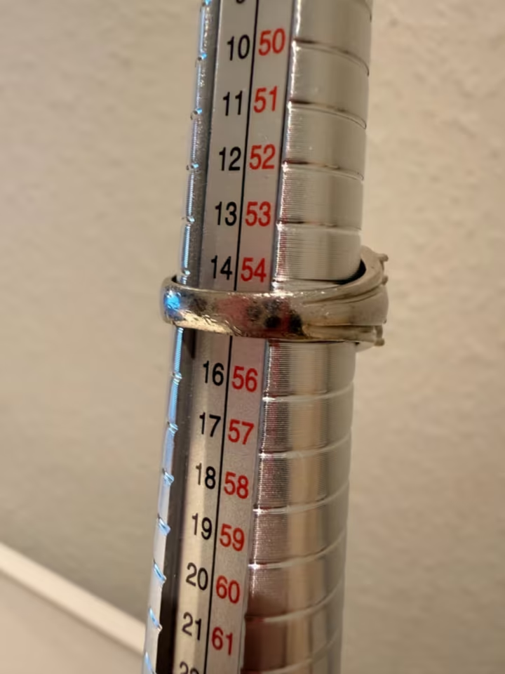 Brillantring 5 Diamanten in 585er Weißgold, Gr. 55