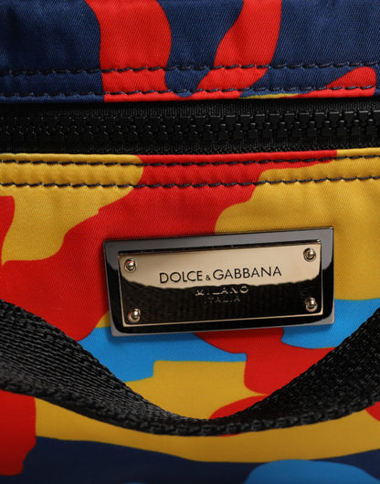 Dolce & Gabbana Multicolor Camouflage Nylon Einkaufstasche für Damen – Exklusive Tragetasche