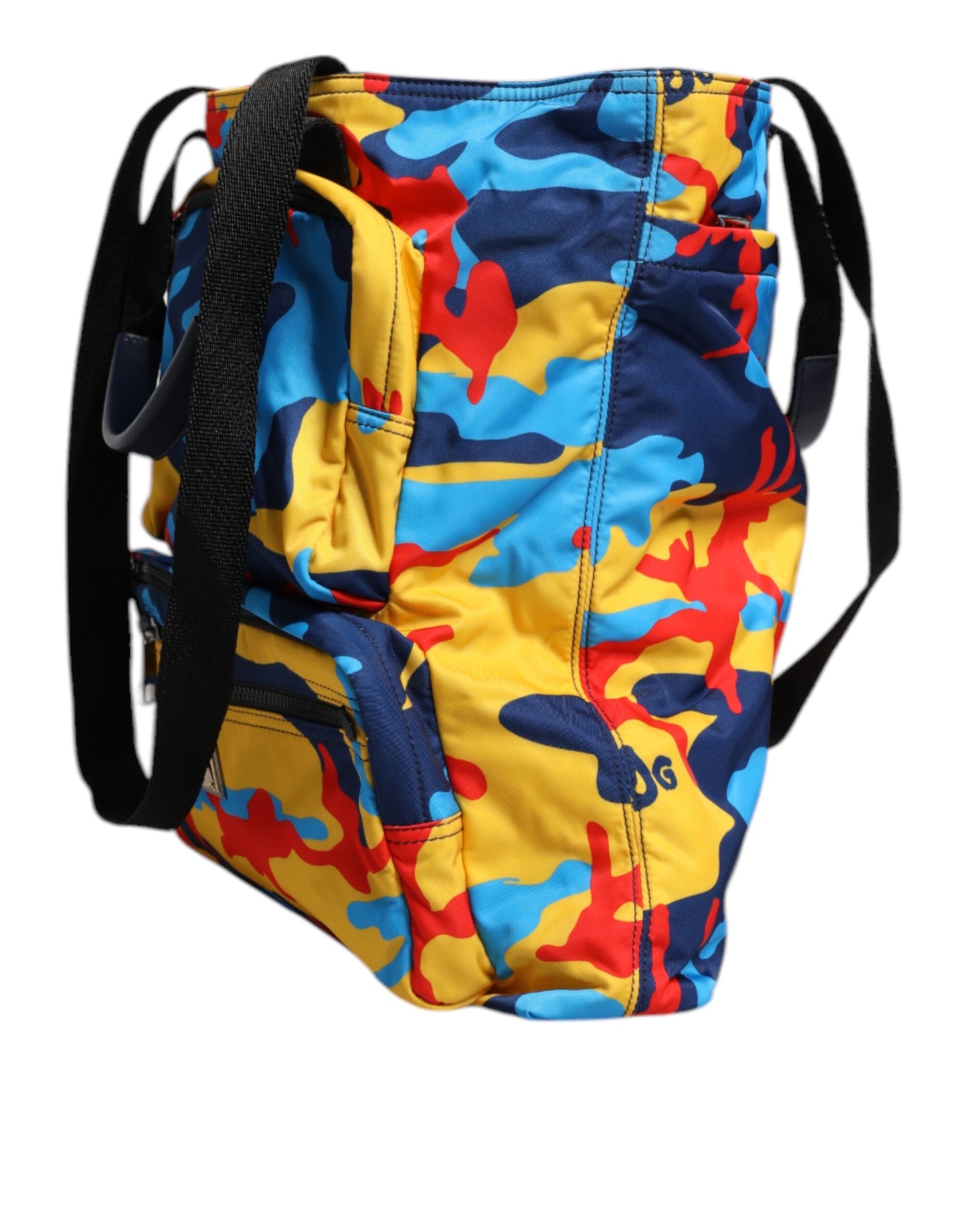 Dolce & Gabbana Multicolor Camouflage Nylon Einkaufstasche für Damen – Exklusive Tragetasche