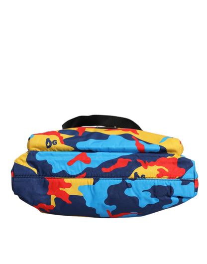 Dolce & Gabbana Multicolor Camouflage Nylon Einkaufstasche für Damen – Exklusive Tragetasche