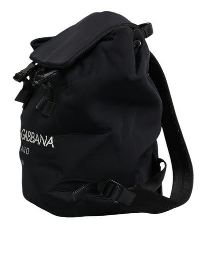 Dolce & Gabbana Schwarzer Neopren Nylon DG Logo Schulrucksack Tasche – Exklusive Designer Schönheit