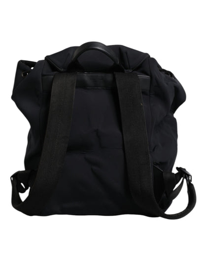 Dolce & Gabbana Schwarzer Neopren Nylon DG Logo Schulrucksack Tasche – Exklusive Designer Schönheit