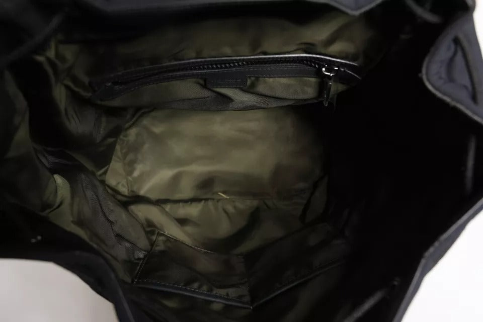 Dolce & Gabbana Schwarzer Neopren Nylon DG Logo Schulrucksack Tasche – Exklusive Designer Schönheit