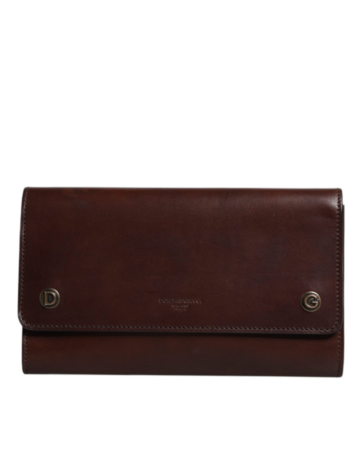 Dolce & Gabbana Braune Leder Umhängetasche mit Logo-Prägung - Exquisite Handwerkskunst
