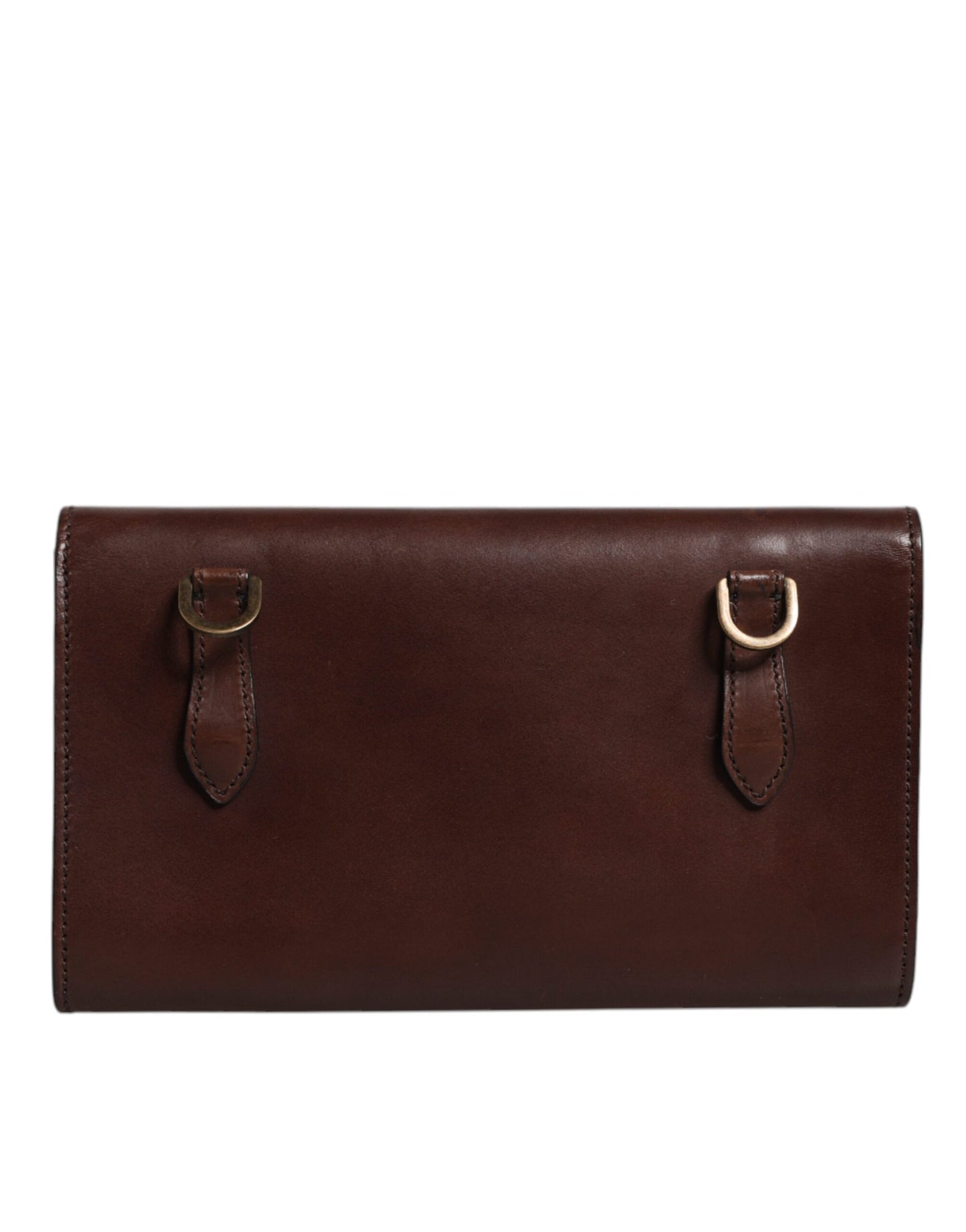 Dolce & Gabbana Braune Leder Umhängetasche mit Logo-Prägung - Exquisite Handwerkskunst