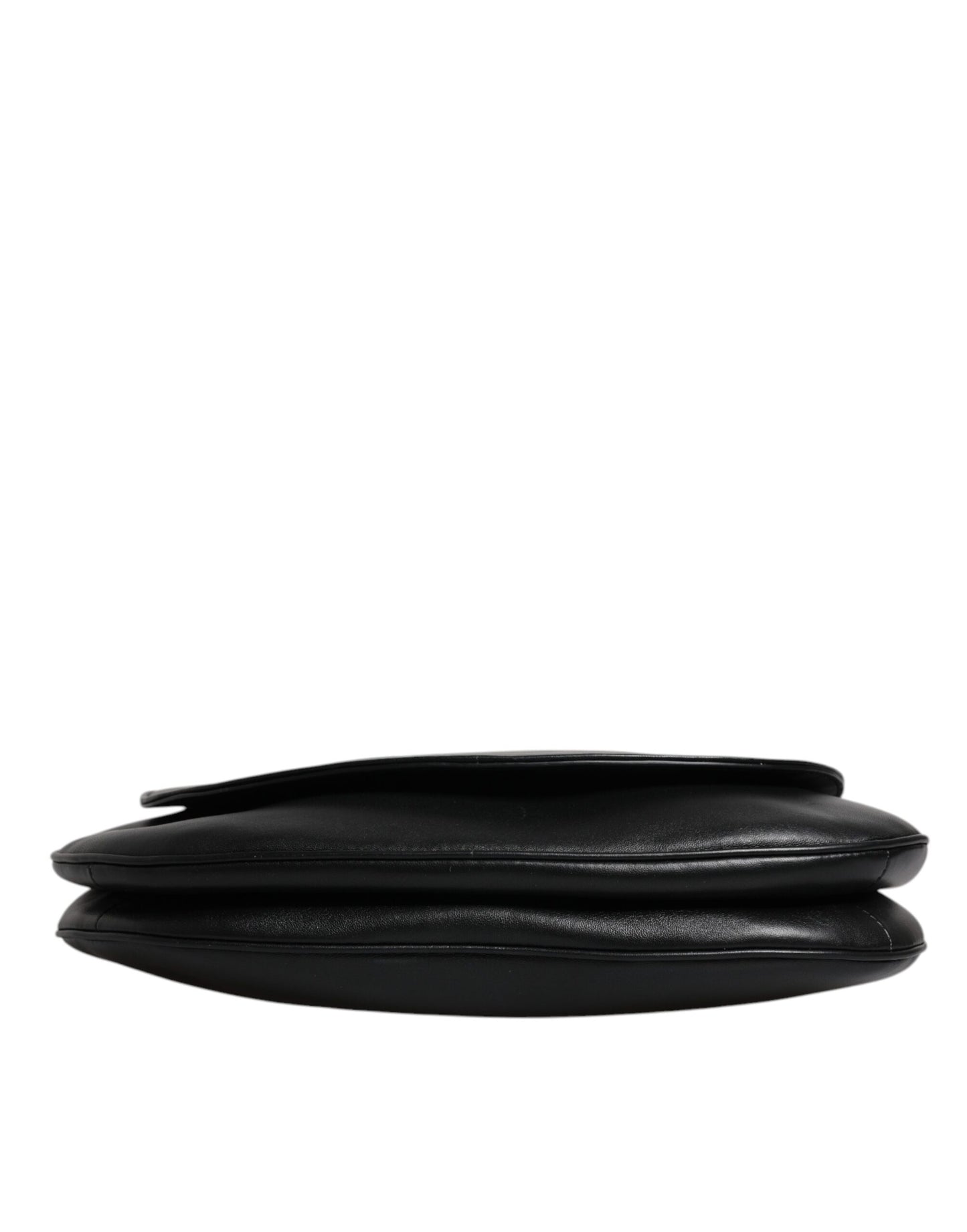 Dolce & Gabbana Schwarze Leder-Umhängetasche mit Klappe - Exklusive Damenhandtasche