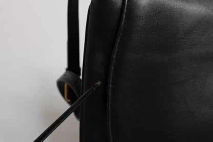 Dolce & Gabbana Schwarze Leder-Umhängetasche mit Klappe - Exklusive Damenhandtasche
