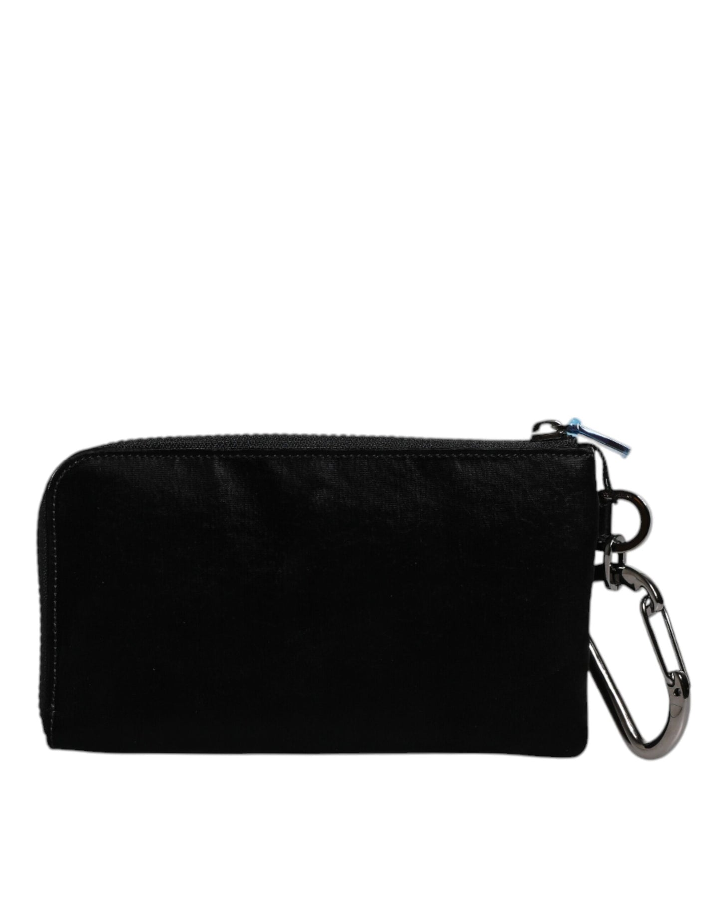 Dolce & Gabbana Schwarzer Nylon Logo Plaque Schlüsselanhänger Tasche Clutch - Eleganz pur