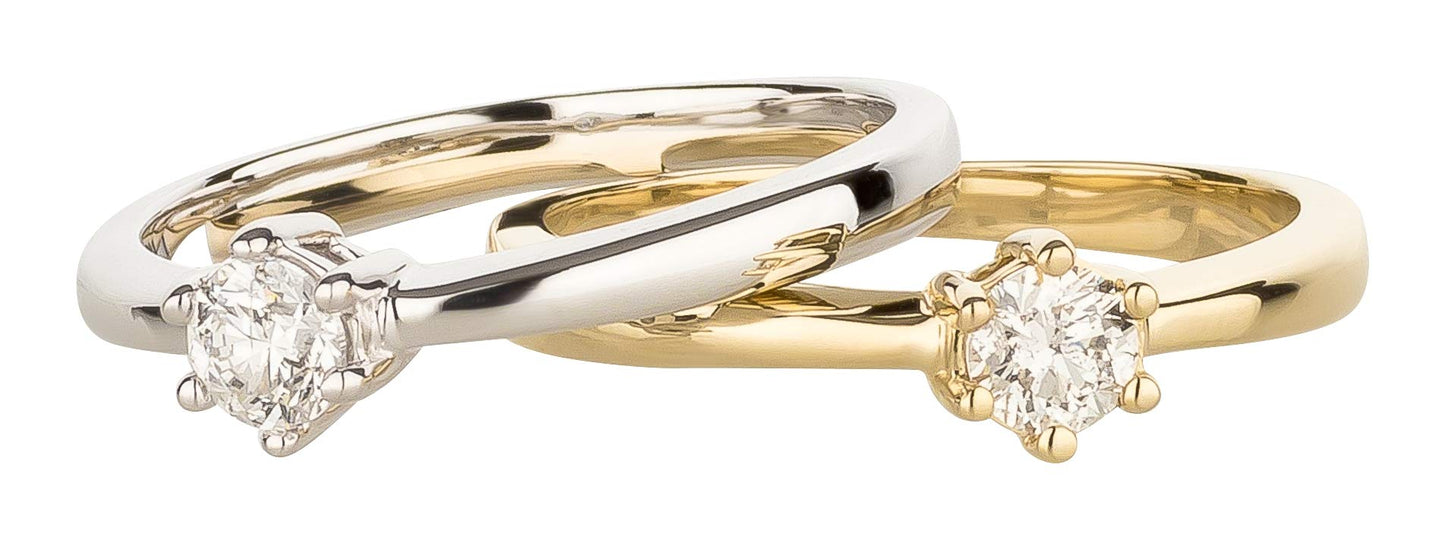 Women's Ring in 585 Gold with 0.25 ct Diamond