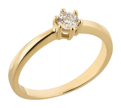 Women's Ring in 585 Gold with 0.25 ct Diamond