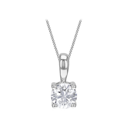 Amazon Essentials Lab-Made Yellow and White Gold Diamond Pendant Necklace (formerly Amazon Collection)
