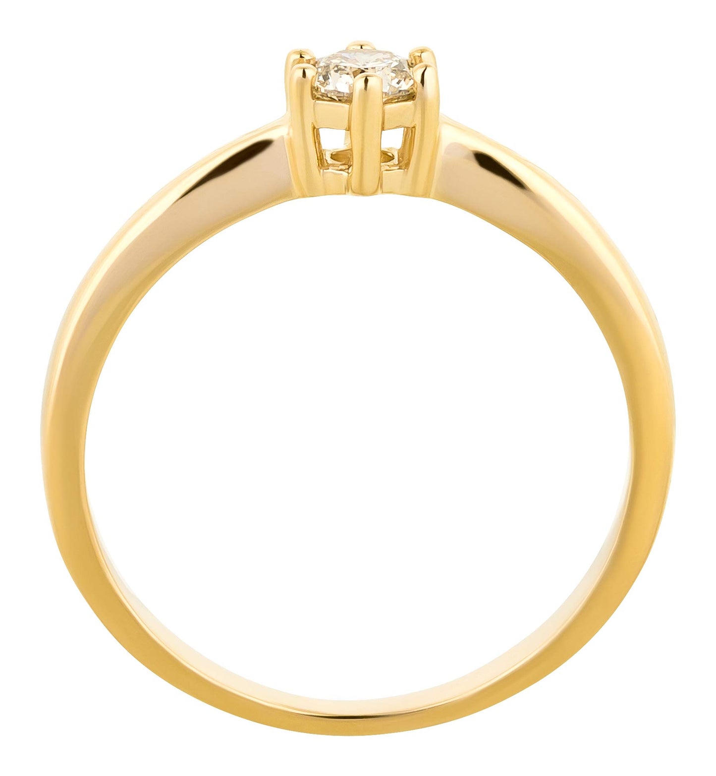 Women's Ring in 585 Gold with 0.25 ct Diamond