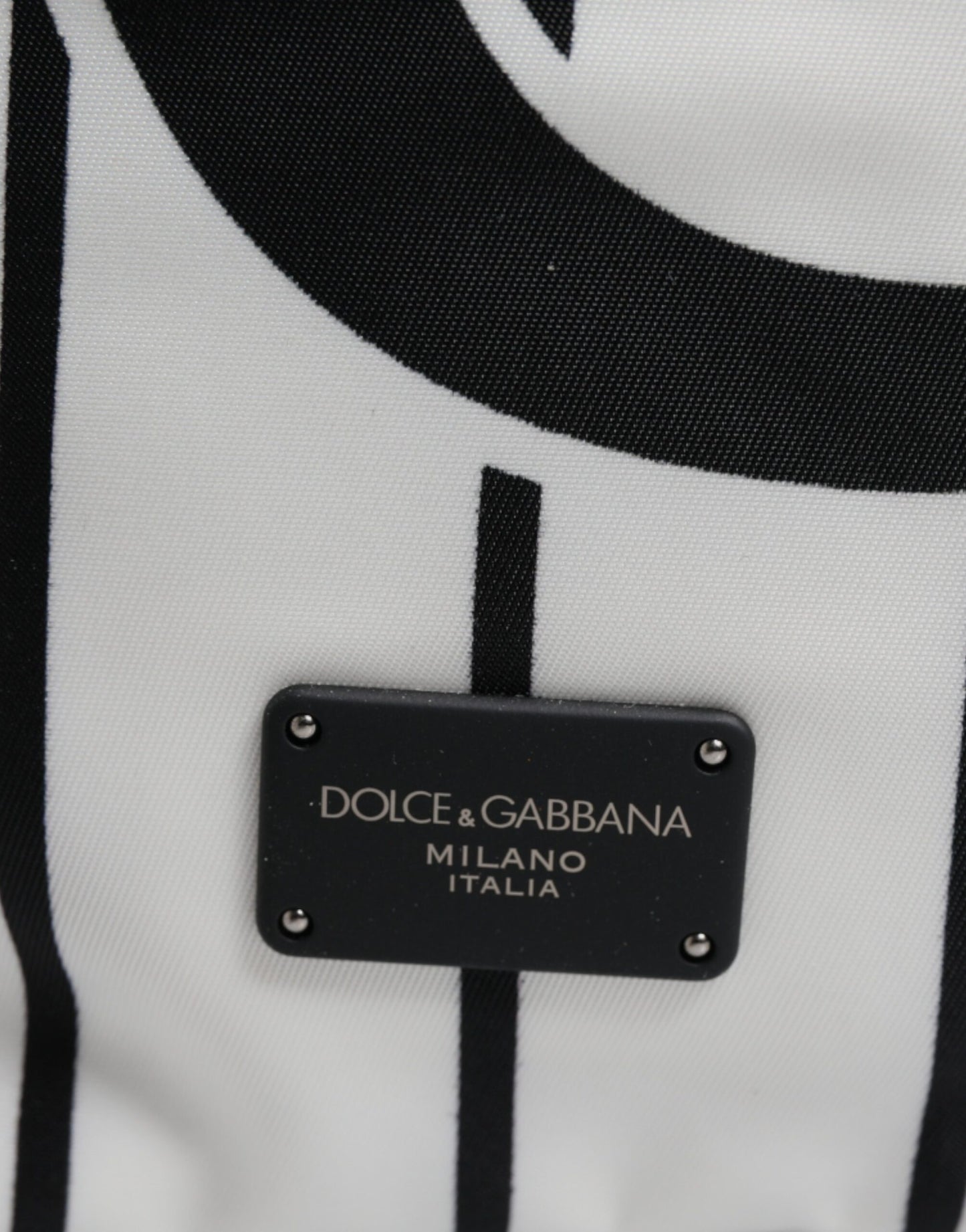 Dolce & Gabbana Vulcano Rucksack für Herren in Schwarz-Weiß mit Königlichem Print