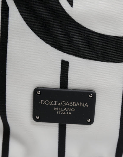 Dolce & Gabbana Vulcano Rucksack für Herren in Schwarz-Weiß mit Königlichem Print