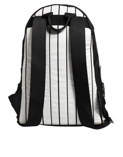 Dolce & Gabbana Vulcano Rucksack für Herren in Schwarz-Weiß mit Königlichem Print