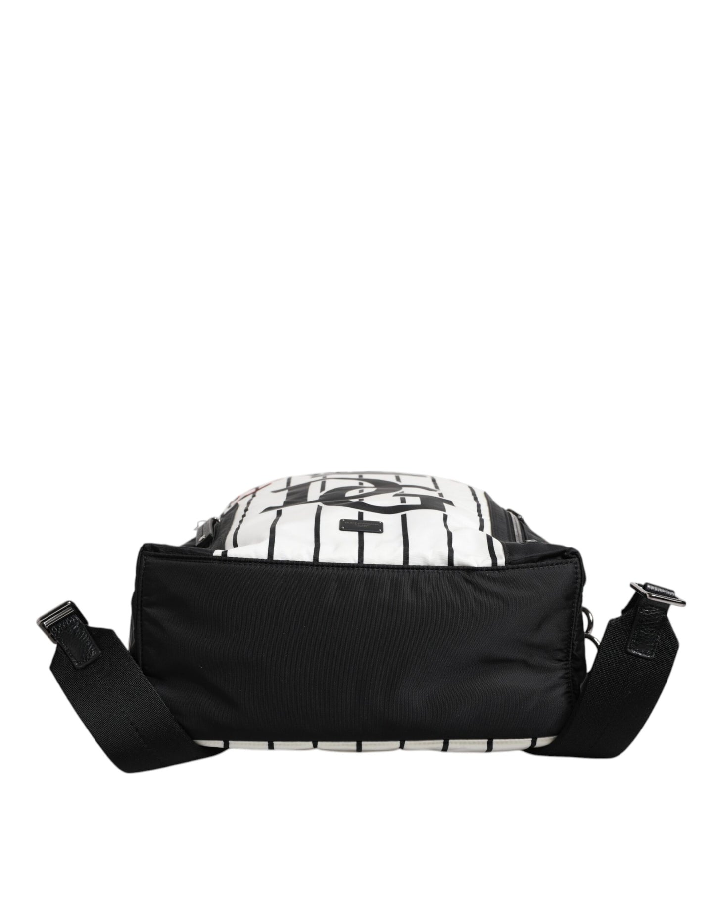 Dolce & Gabbana Vulcano Rucksack für Herren in Schwarz-Weiß mit Königlichem Print