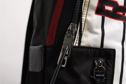 Dolce & Gabbana Vulcano Rucksack für Herren in Schwarz-Weiß mit Königlichem Print