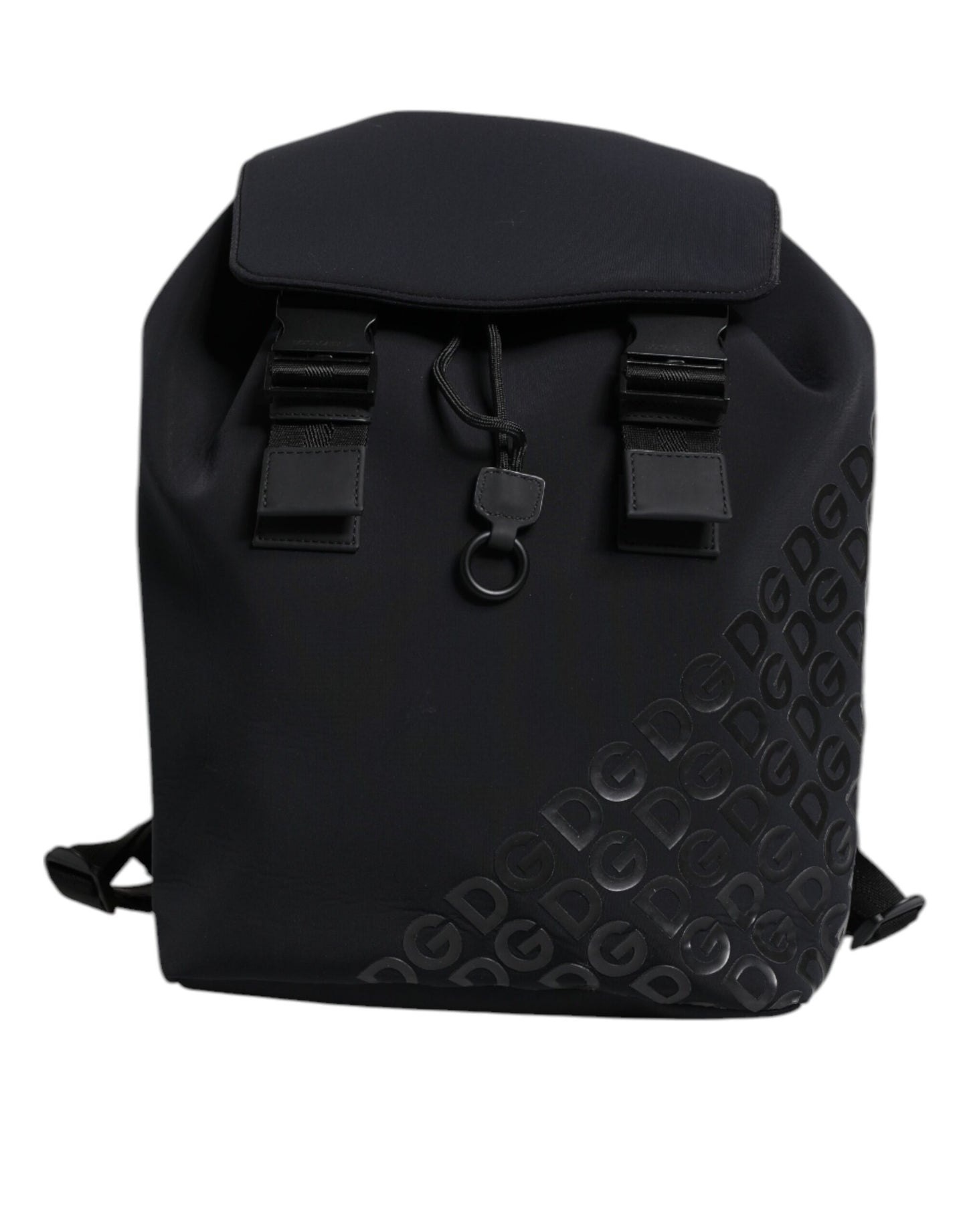 Dolce & Gabbana Schwarzer Neopren Nylon DG Logo Schulrucksack Tasche - Eleganz und Exklusivität