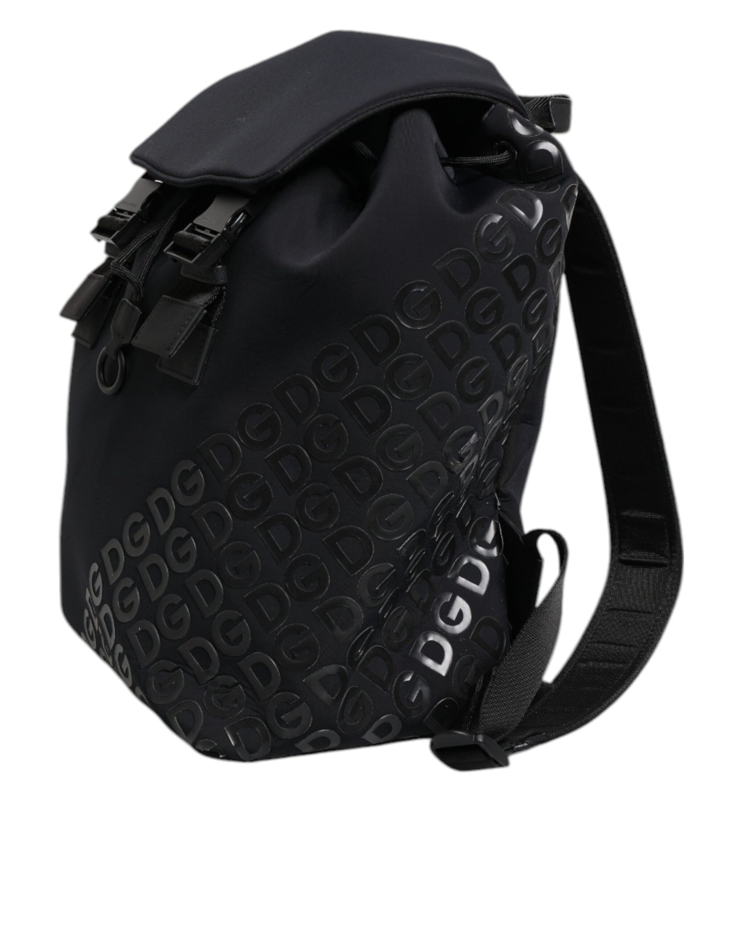 Dolce & Gabbana Schwarzer Neopren Nylon DG Logo Schulrucksack Tasche - Eleganz und Exklusivität